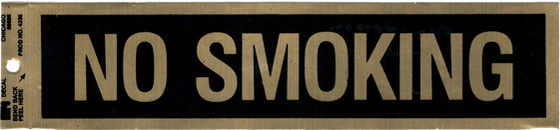 NO SMOKING | Mylar Signs Stecker