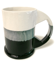 Large Mug White × Black | Echo Park Pottery