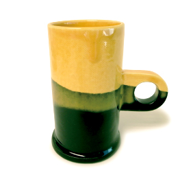 Tall Mug Yellow × Black | Echo Park Pottery